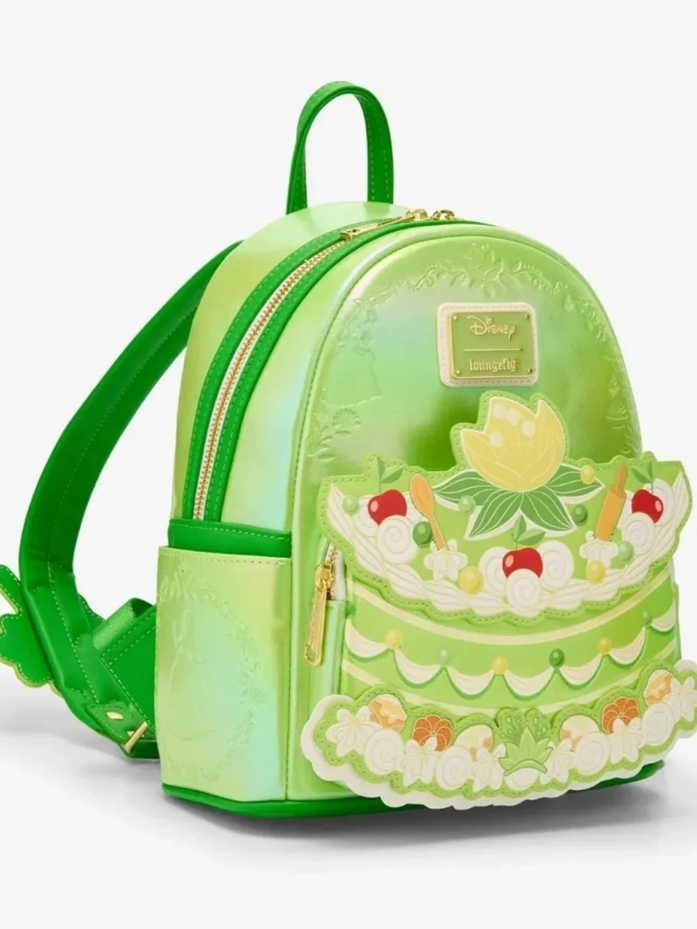 Loungefly Green Princess Apple Floral Mini Backpack